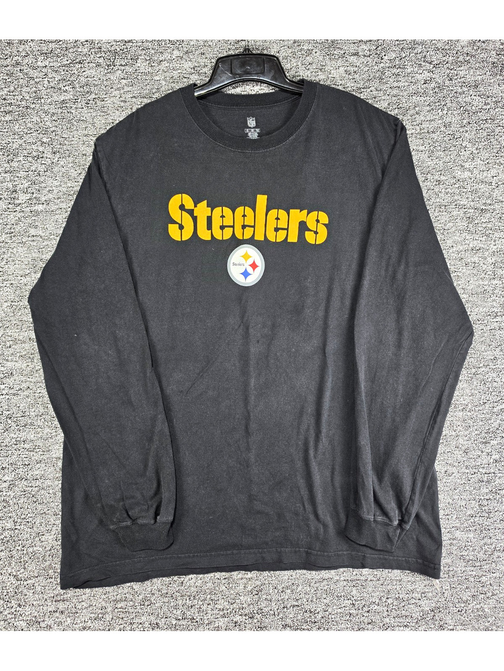 NFL Team Apparel Pittsburgh Steelers NFL Long Sleeve Shirt Mens 3XL Black Yellow